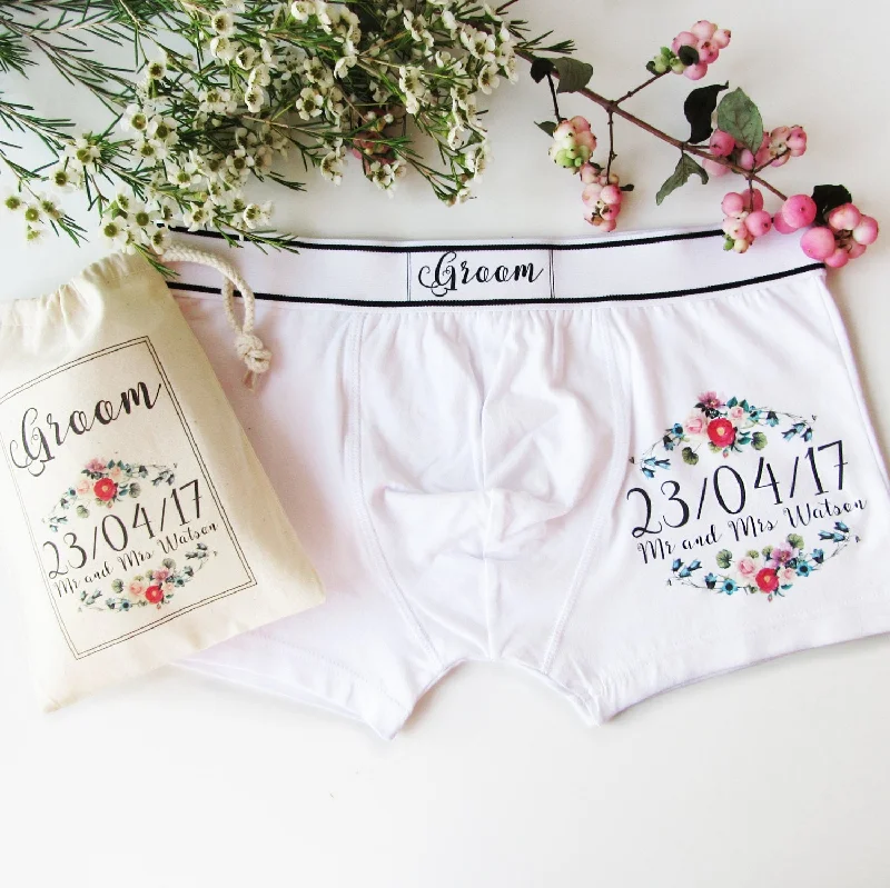 Wedding Day, Groom's Personalised Men's Boxer Briefs