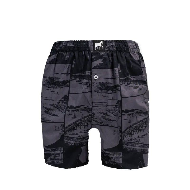 BOXER SHORT - BLACK ABSTRACT