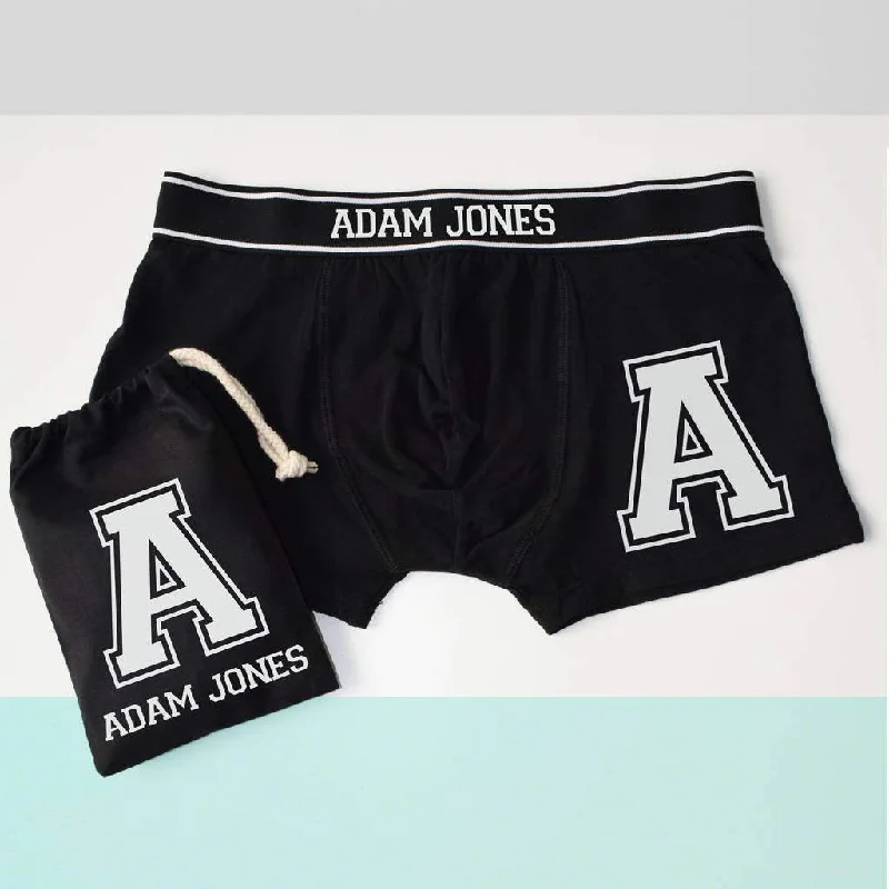 Alphabet Letter or Number Personalised Boxer Briefs