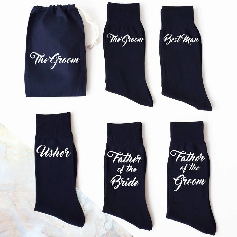 Groomsmen Wedding Party Personalised Socks