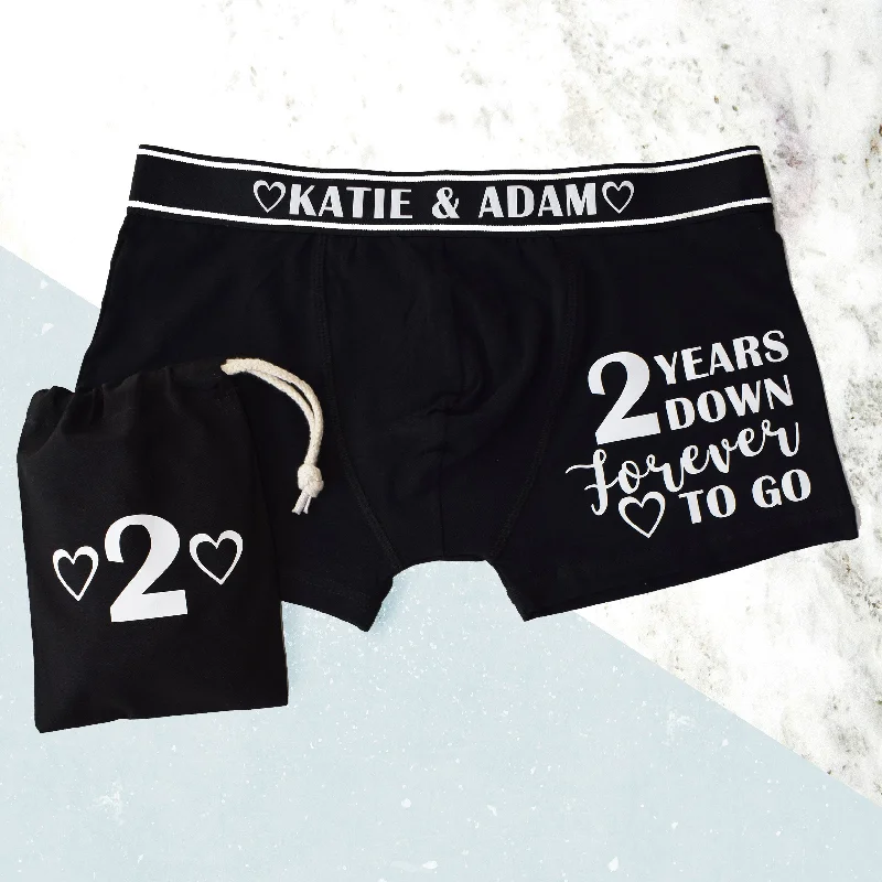 Personalised Wedding Anniversary Mens Boxers