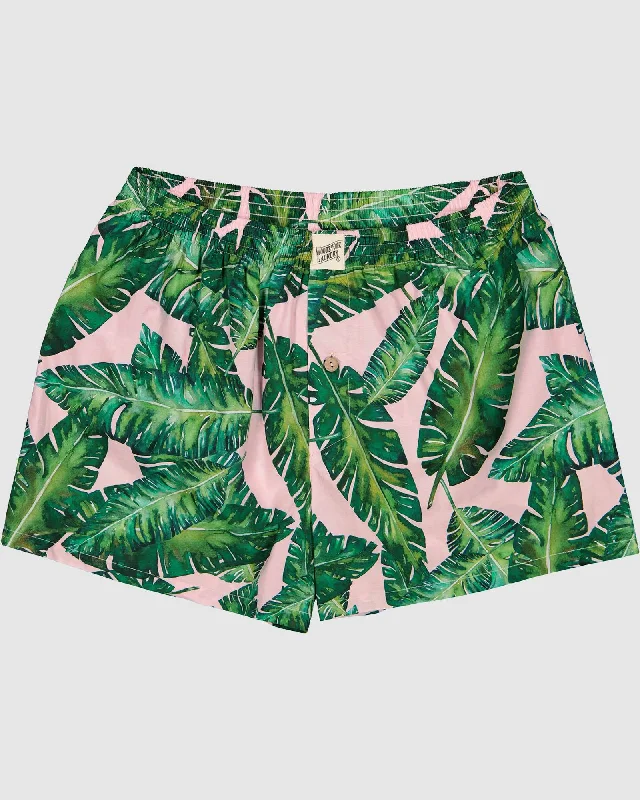 Mens Boxer Shorts - Banana Leaves