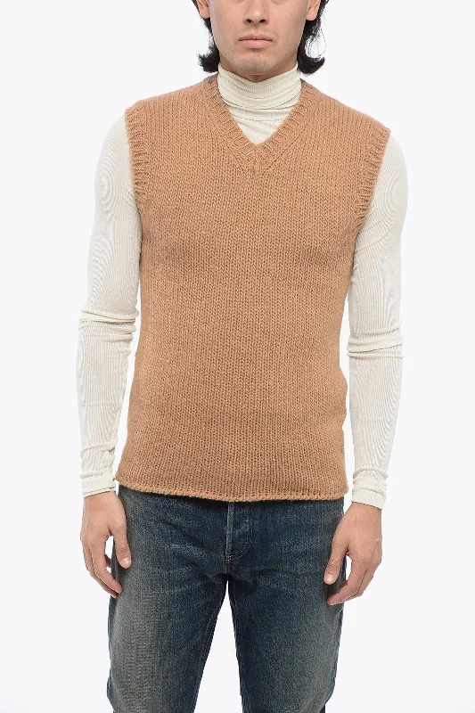 Dolce & Gabbana RE-EDITION V Neck Alpaca Blend Vest