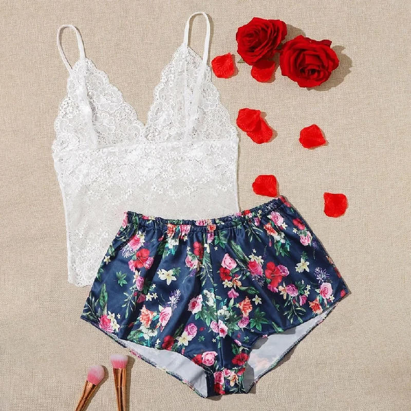 Rose Lace Cami Set