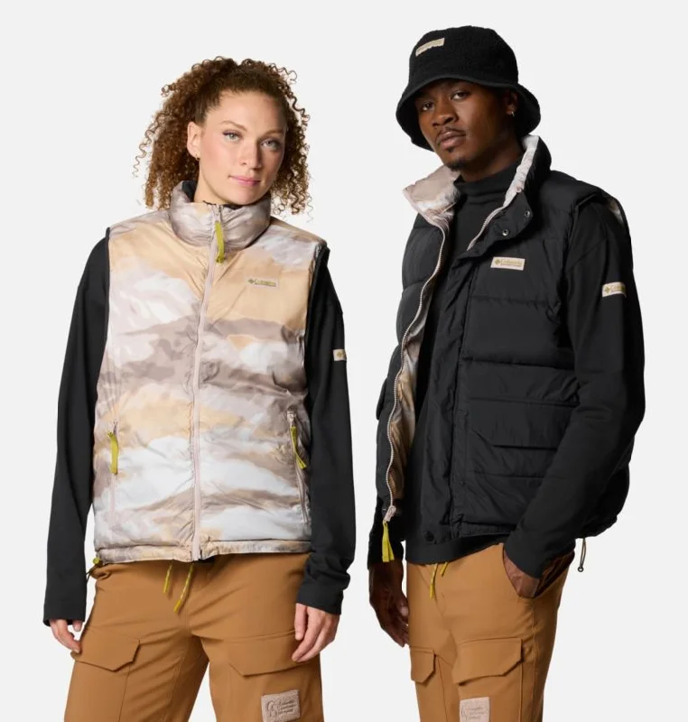 Unisex Wallowa Reversible Vest - Black/Wallowa Mtns Print