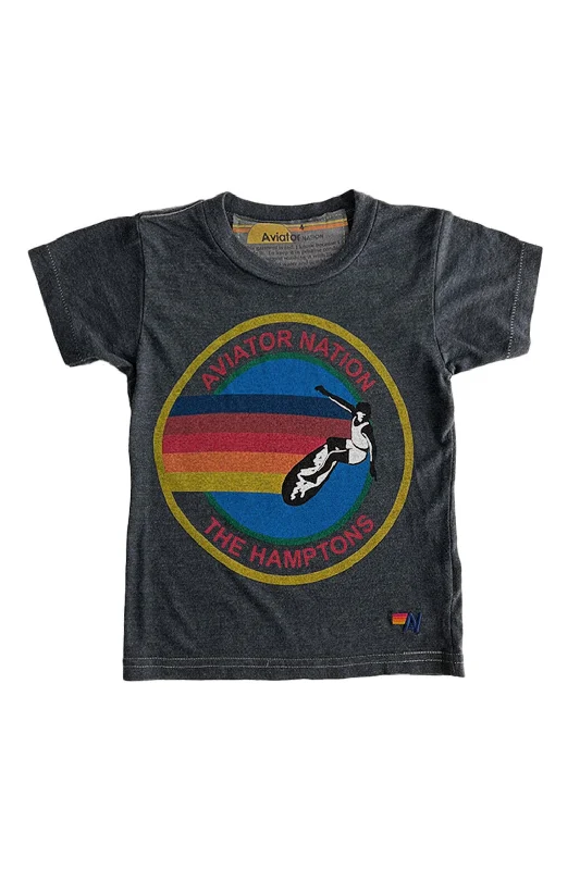 AVIATOR NATION HAMPTONS KIDS TEE - CHARCOAL