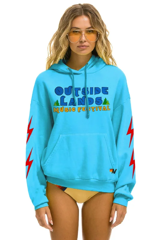 OUTSIDE LANDS 2024 RELAXED PULLOVER HOODIE - NEON BLUE