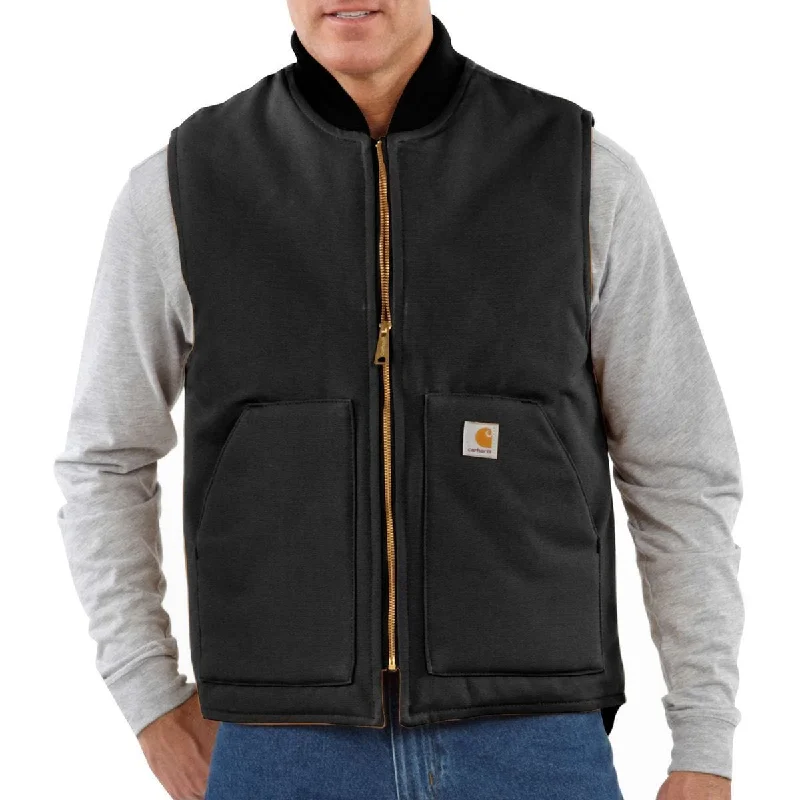 Men's Relaxed Fit Firm Duck Insulated Rib Collar Vest