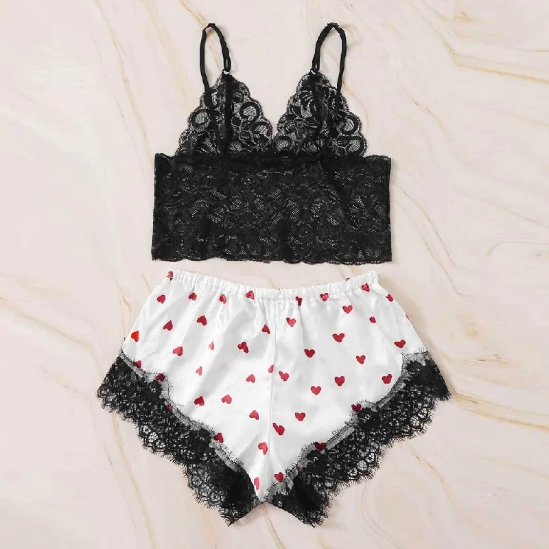 Silk heart Print Cam Set