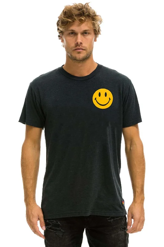 SMILEY 2 CREW TEE - CHARCOAL