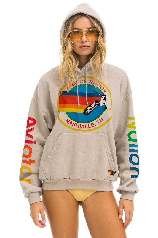 AVIATOR NATION NASHVILLE RELAXED PULLOVER HOODIE - SAND