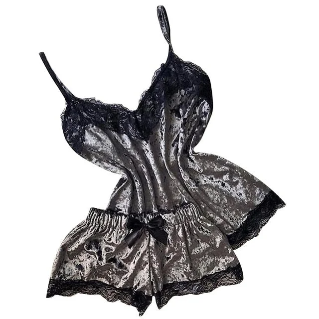 Indulge in Lace and velvet Cami set