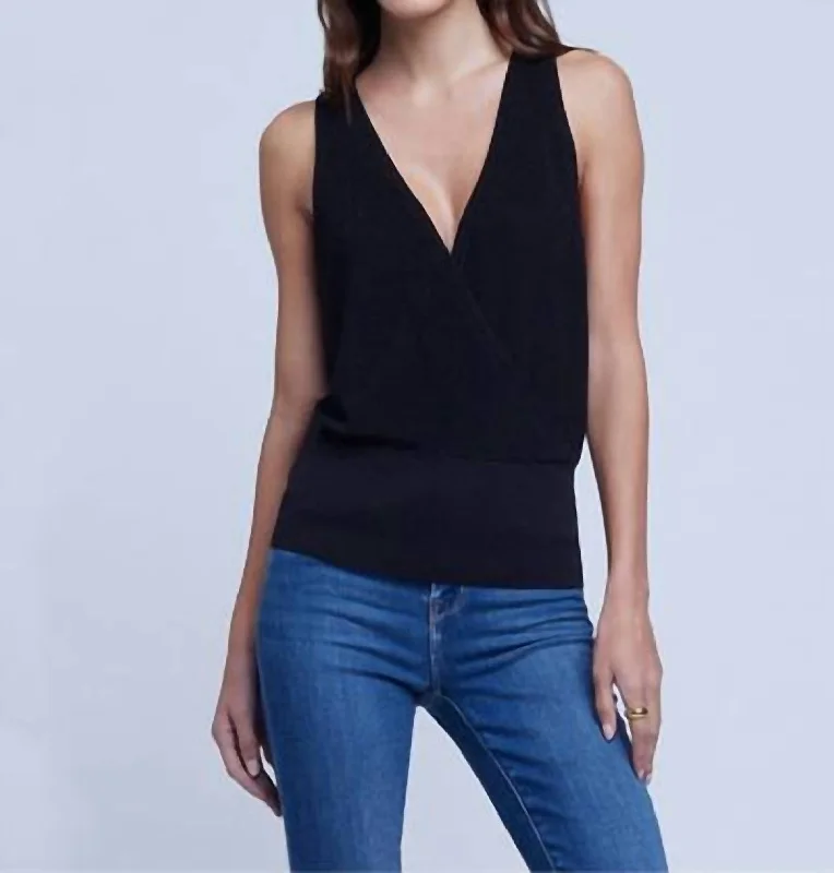 Odessa Sleeveless Sweater In Black