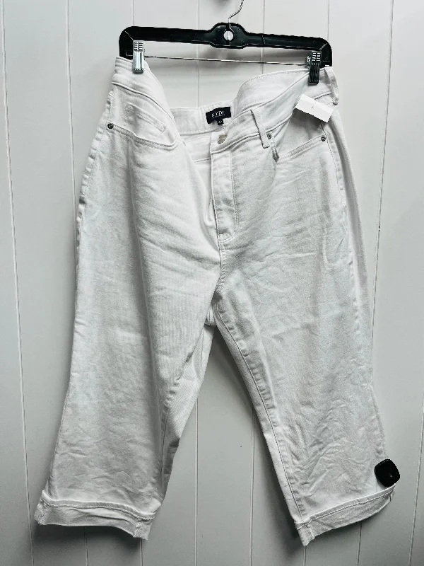 Jeans Cropped By Not Your Daughters Jeans In White, Size: 18