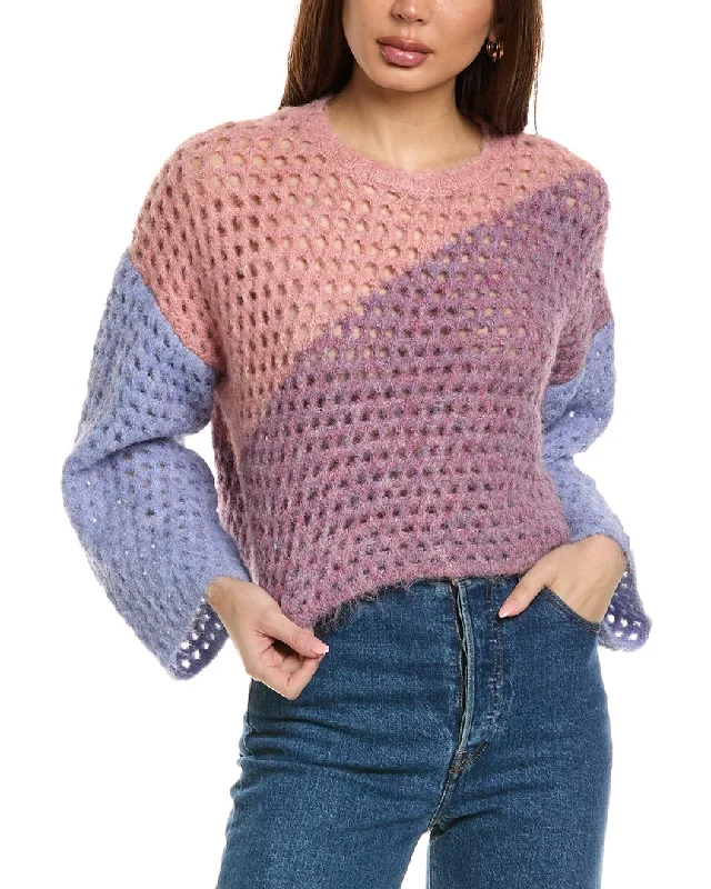 Saltwater Luxe Open Knit Wool-Blend Sweater