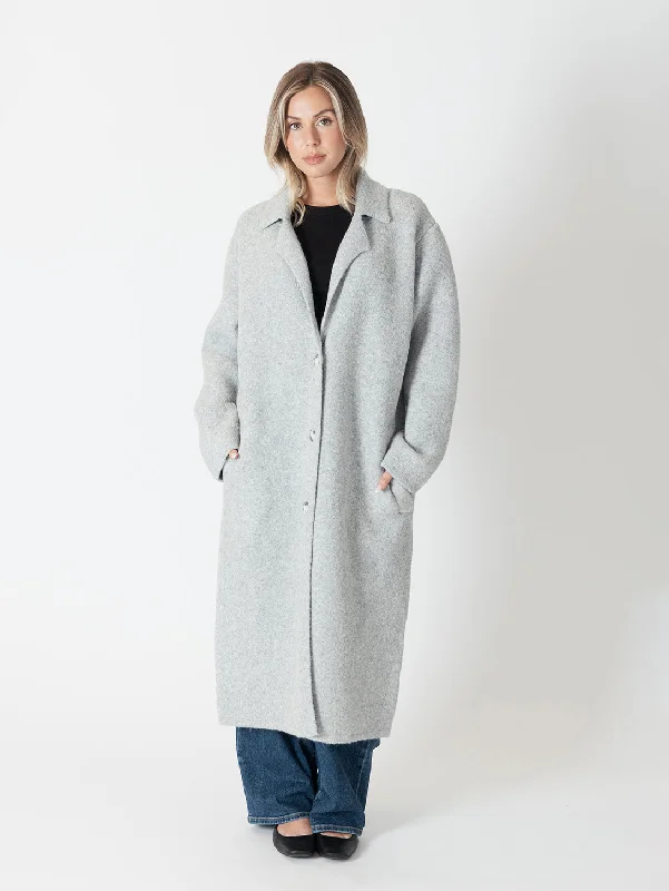 Victoria Oversized Coat - Light Grey