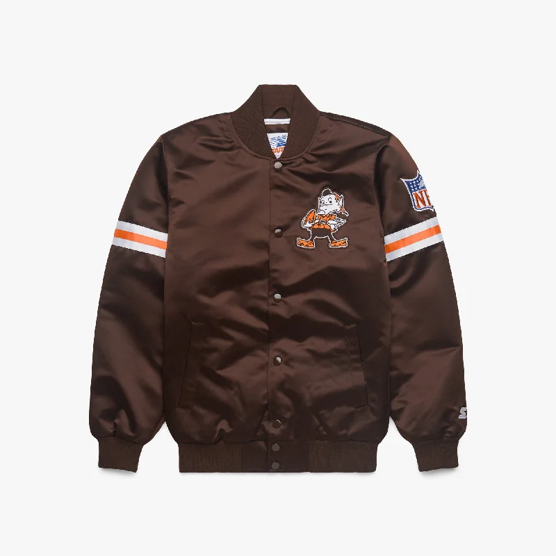 HOMAGE X Starter Browns Heavyweight Satin Jacket