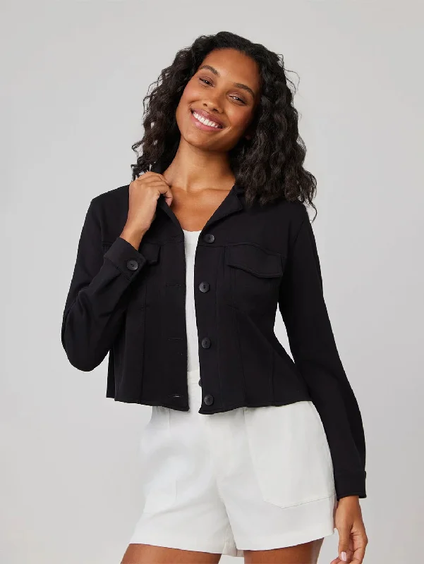 Coco Cropped Jacket - Black