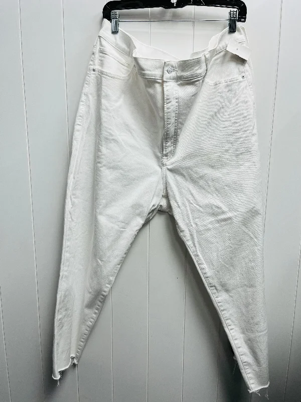 Jeans Skinny By Express In White, Size: 18