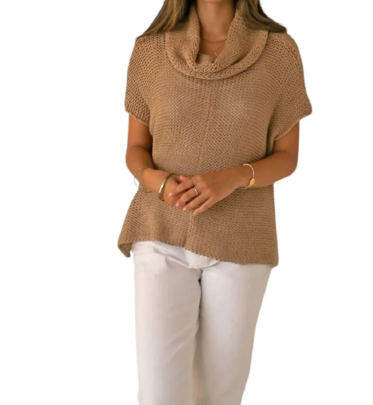 Tasha Cowl Neck Sweater In Cashew