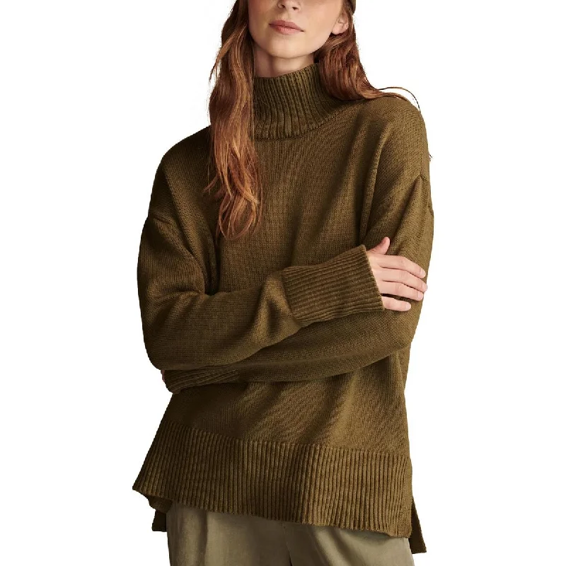 Womens Ribbed Knit Turtleneck Sweater