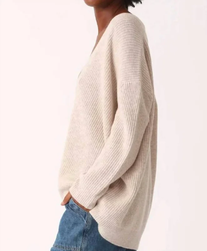 Everyday Cardigan In Oatmeal Heather