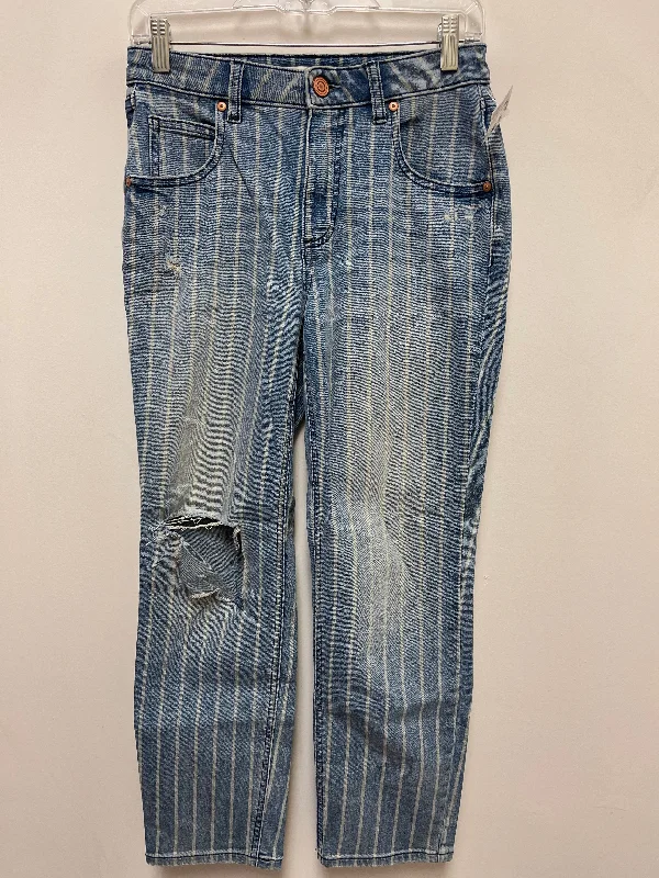 Jeans Straight By Lc Lauren Conrad In Striped Pattern, Size: 2