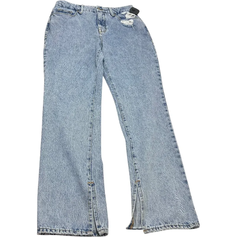 Jeans Straight By Good American In Blue Denim, Size: 8