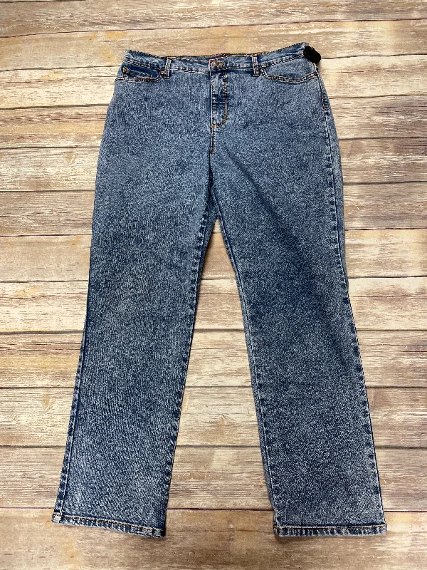 Jeans Straight By Gloria Vanderbilt In Blue Denim, Size: 16