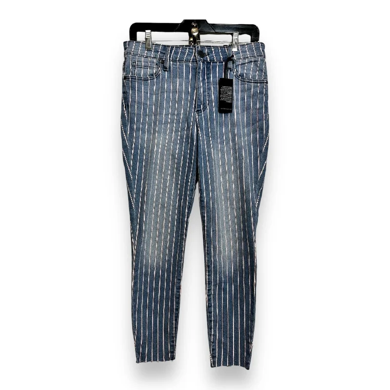 CONNIE High rise ankle skinny Jeans By Kut In Striped Pattern, Size: 6