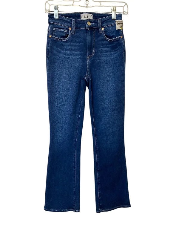 Jeans Flared By Paige In Blue Denim, Size: 0