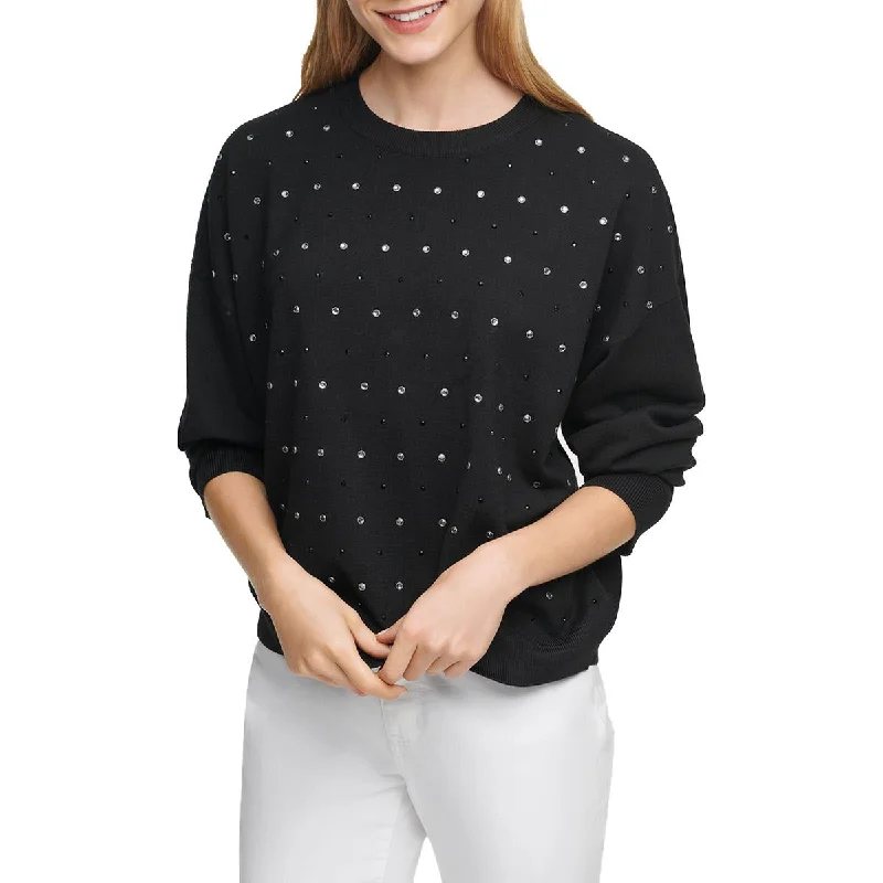 Womens Embellished Dolman Sweater