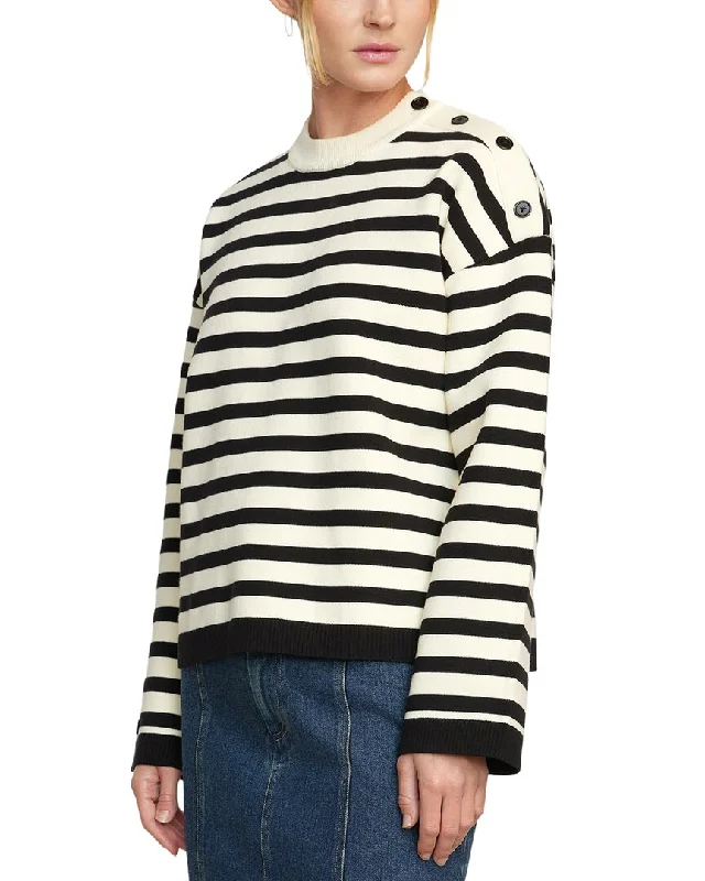 Modern Citizen Alexa Striped Button Placket Sweater