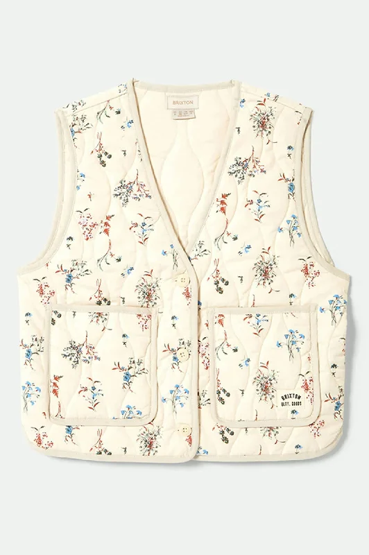 Field Floral Quilted Vest - Whitecap/Hazelnut/Ditsy Floral