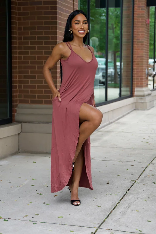 Camille Maxi Dress - Marsala