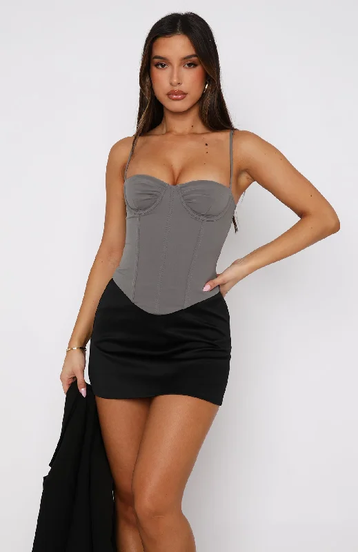 Moving Target Bustier Slate