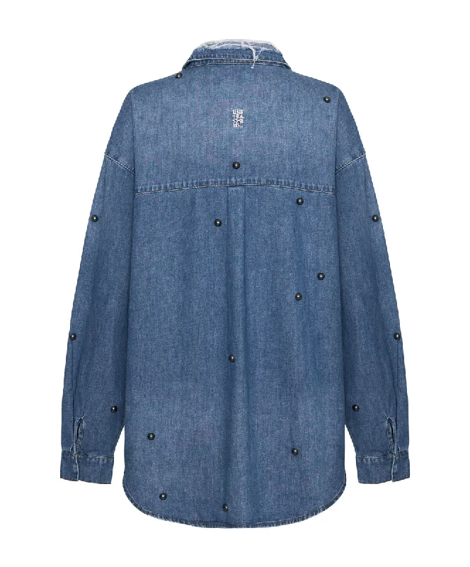 BAY BLUE STUDDED CURTIS DENIM SHIRT