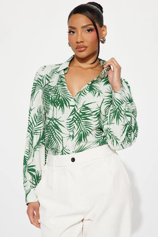 In The Tropics Shirt - Green/combo