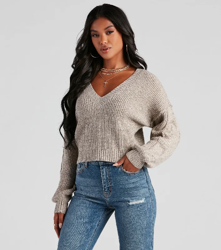 Love This Shine V-Neck Knit Sweater