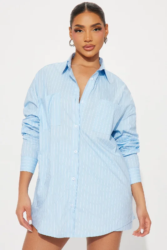 Sunday Mood Striped Shirt - Blue/combo