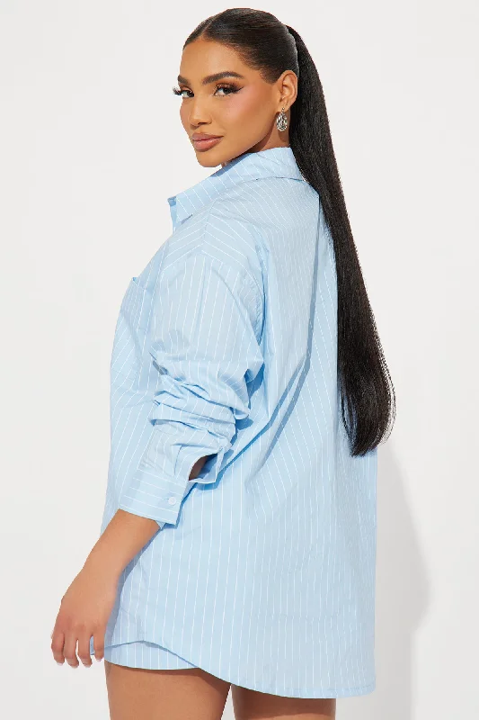 Sunday Mood Striped Shirt - Blue/combo