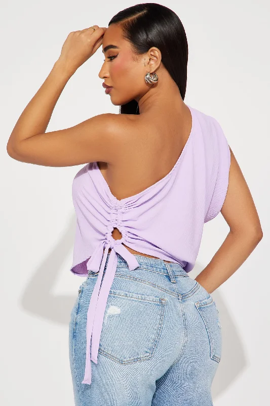 Sweetest Touch Blouse Top - Lavender