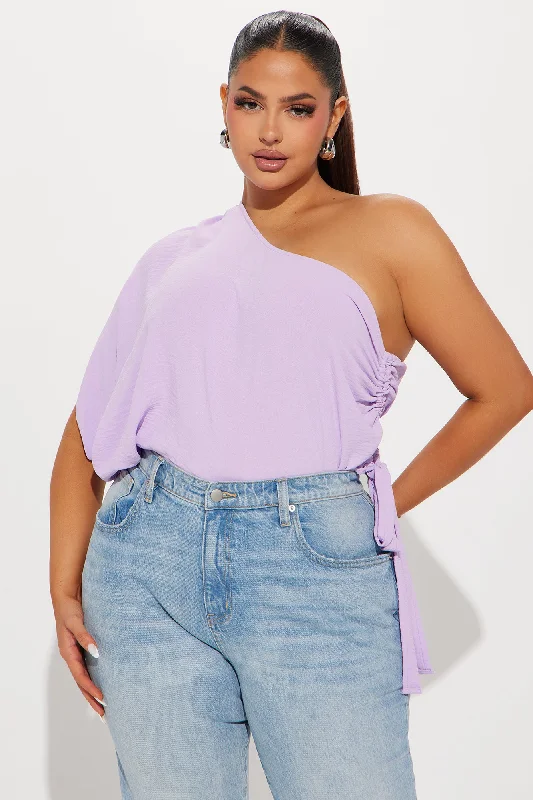 Sweetest Touch Blouse Top - Lavender