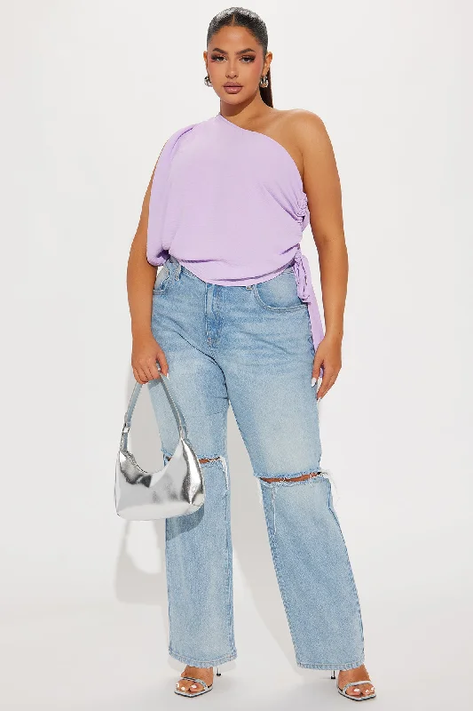 Sweetest Touch Blouse Top - Lavender