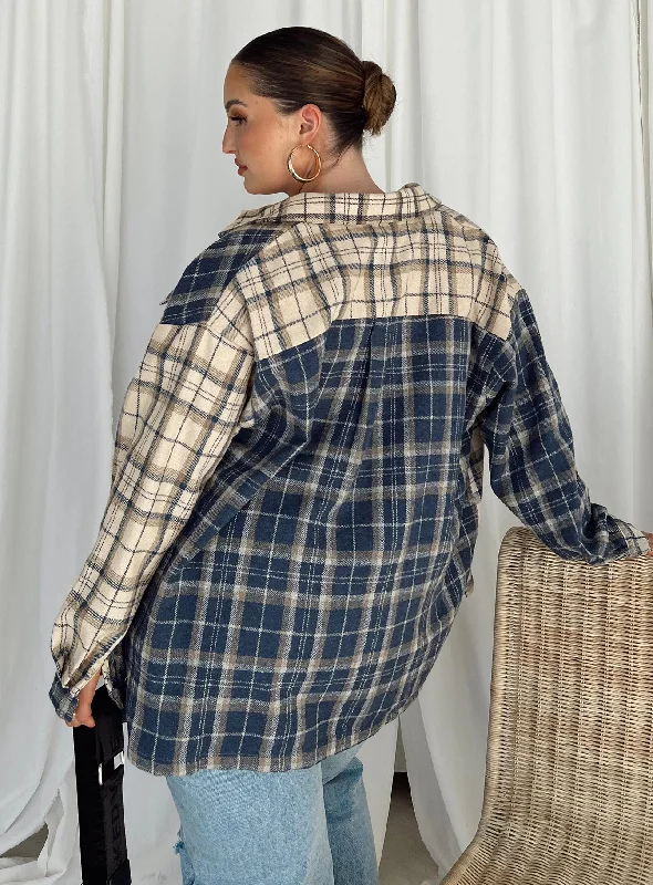 Unity Check Shirt Blue Curve