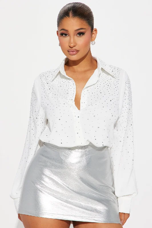 Work Of Art Embellished Shirt - White