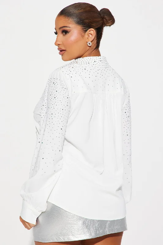 Work Of Art Embellished Shirt - White