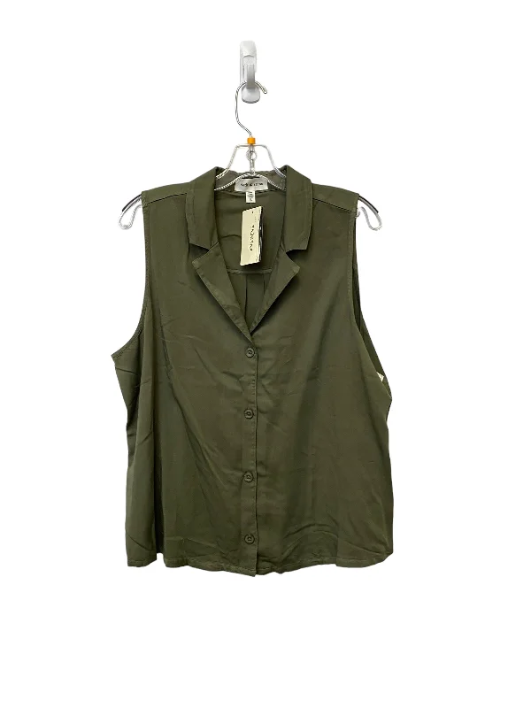 Green Top Sleeveless Cloth & Stone, Size Xl