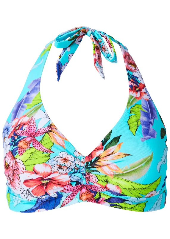 Heavenly halter top - Aquatic Blooms