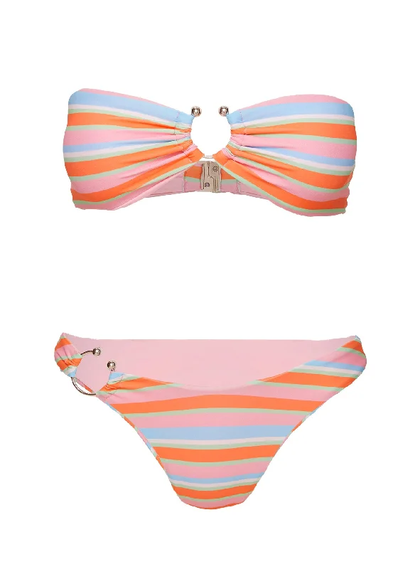 Strapless Bikini Top Candy Stripe